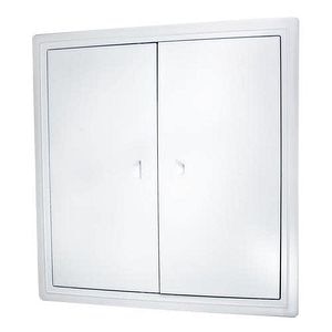 Usa de vizitare, alb, plastic, 400 x 400 mm  Te-Ma