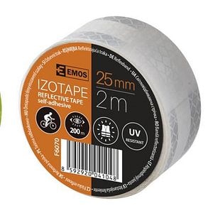 Banda adeziva reflectorizanta 2.5 cm x 2 m Alb  Emos