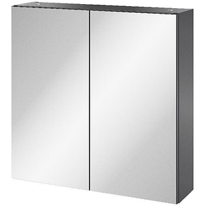Dulap baie cu oglinda Aruna, 55 x 15 x 54 cm, gri inchis
