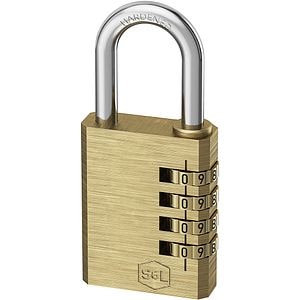 Lacat SMITH AND LOCKE NL1140, cifru, alama, 40mm, auriu