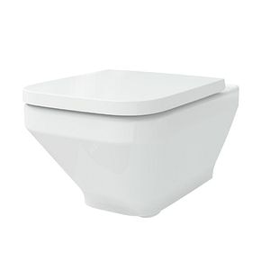Vas Wc, alb, patrat, suspendat, cu capac • Teesta Rimles