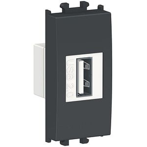 Priza USB SCHNEIDER ELECTRIC East Styl, 1modul, negru