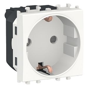 Priza 2P+E, obturatoare, 2M, alba  Schneider Electric Easy Styl