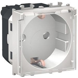 Priza SCHNEIDER ELECTRIC Easy Styl, 2P+E, 2 module, capac, IP20, argintiu