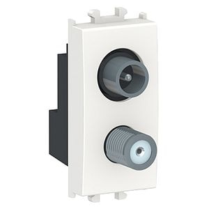 Priza TV finala SCHNEIDER ELECTRIC Easy Styl LMR6138001, SAT-F, alb