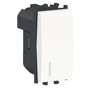 Intrerupator simplu SCHNEIDER ELECTRIC Easy Styl, incastrat, 10A, indicator luminos, 1modul, alb