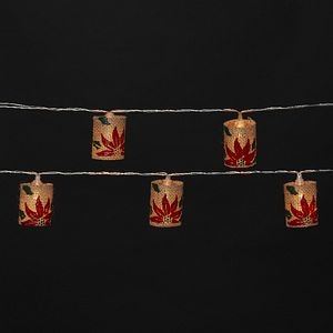 Ghirlanda luminoasa felinare, 10 LED, iluminare alb cald