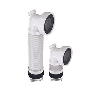 Racord WC combinat cu manson, 100 / 460 MM, clapeta sens • Wirquin Essentials