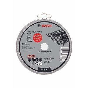 Disc de taiere drept Standard for Inox - Rapido, diametru 125 mm  Bosch
