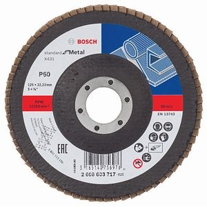 Disc de slefuire evantai X431, Standard for Metal, granulatie 60  Bosch