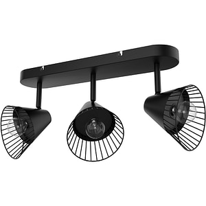 Spot LED GOODHOME, 3 becuri E14, 10W, metal, negru
