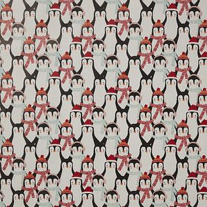 Hartie de imachetat cu Pinguini, 4 m, latime 70 cm, multicolor
