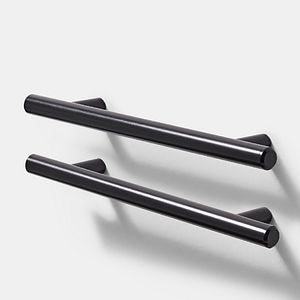 Set manere GOODHOME Annatto, otel, 18.8 cm, negru, 2 bucati