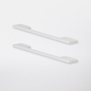 Set manere GOODHOME Cacao, aluminiu, 22 cm, alb, 2 bucati