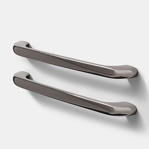 Set manere GOODHOME Condio, aluminiu, 22.5 cm, argintiu, 2 bucati