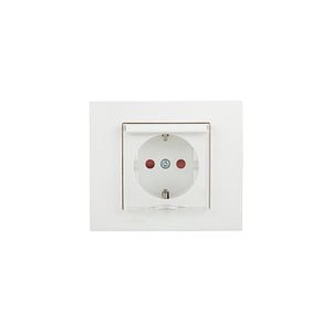 Priza Schuko Ovio Grano, protectie copii cu capac, 16A, policarbonat, a;n