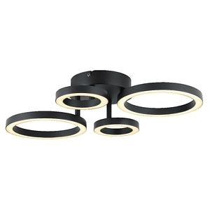 Plafoniera LED, negru, 4 spirale • GoodHome Taphao