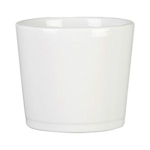 Ghiveci ceramic, rotund, alb, 11 cm • Alaska