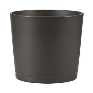 Ghiveci ceramic, rotund, negru, 15 cm • Anthrazit