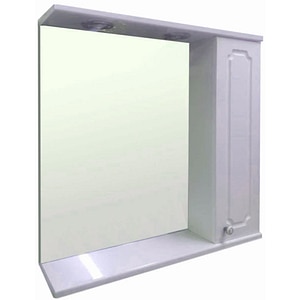 Oglinda baie cu dulap SANITOP Rustik, 60 x 16 x 68 cm, iluminare LED, alb