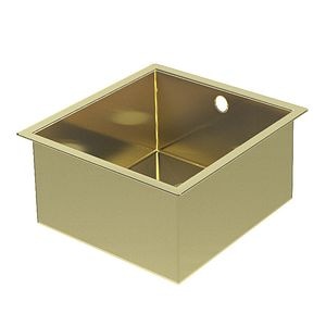 Chiuveta bucatarie, otel inoxidabil, 1 cuva, 43 x 45 cm, auriu  GoodHome Koseret