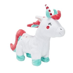 Jucarie Unicorn, 26.5 cm, cu muzica, pe baterie, plus, multicolor