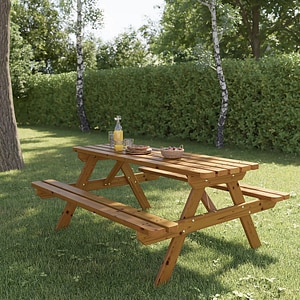 Set mobilier gradina GOODHOME Cabbio, 3 piese, maro