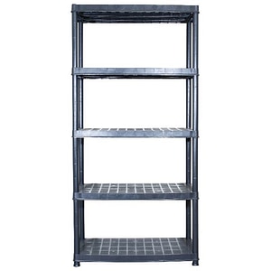 Raft atelier GOODHOME, polipropilena, 92 x 45.7 x 185 cm, negru