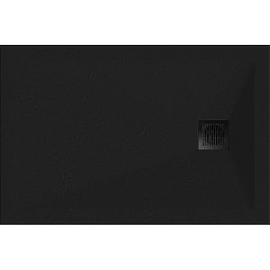 Cadita dus GOODHOME Douro, rasina, 140 x 90 cm, negru