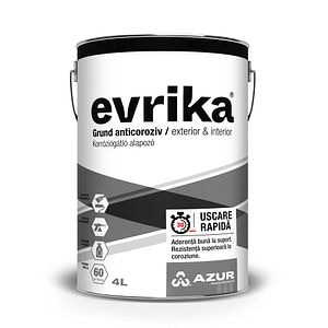 Grund anticoroziv, rosu oxid, 4 L • Evrika  