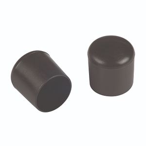 Capac tub, negru, 18 mm