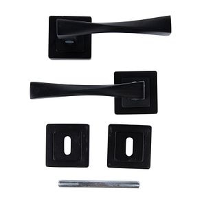 Set manere, rozete cheie, aluminiu, negru, usi de interior • Yale Verona
