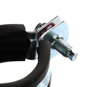 Brida dubla fixare tevi, 20 - 25 mm, otel, 20 buc, negru