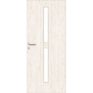 Usa de interior cu geam, gri, dreapta, mdf, 206 x 68 cm, toc inclus • Klaro