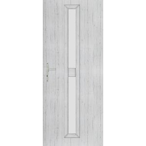 Usa de interior cu geam, gri, stanga, mdf, 206 x 68 cm, toc inclus • Klaro