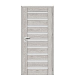 Usa interior, MDF, gri, stejar, stanga, 203.5 x 84.4 cm • Korfu