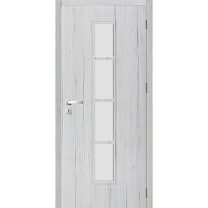 Usa interior Olga, cu geam, stanga, MDF, 68 x 206 cm, gri stejar