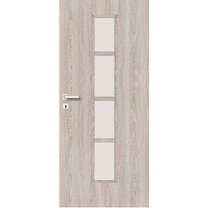 Usa de interior cu geam, gri, dreapta, mdf, 206 x 78 cm, toc inclus • Olga