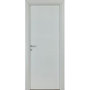 Usa de interior  alb, reversibila, mdf, 203 x 68 cm, toc inclus • Partas