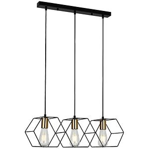 Pendul cu 3 becuri ITALUX Aina PND-74889-3-BK, E27, 40W, IP20, negru