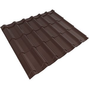 Tigla metalica Bravo classic, maro (RAL8017), 0.34 mm, 120 x 220 cm, 2.64 mp