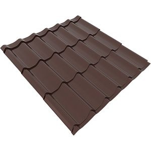 Tigla metalica Bravo classic, maro (RAL8017), 0.34 mm, 120 x 220 cm, 2.64 mp