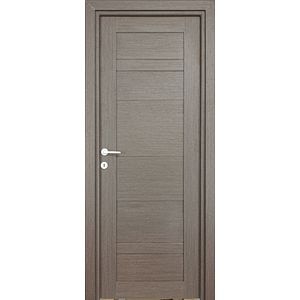 Usa interior Amyra, fara geam, reversibila, MDF, 68 x 203 cm, maro inchis