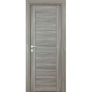 Usa interior Kira, fara geam, reversibila, MDF, 78 x 203 cm, gri inchis