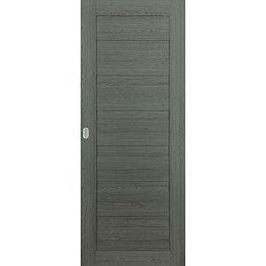 Usa interior, culisanta,  antracit, reversibila, mdf, 207 x 81.5 cm • Workshop Doors Tisa