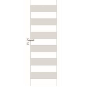 Usa de interior cu geam, gri, dreapta, mdf, 206 x 68 cm, toc inclus • Trame