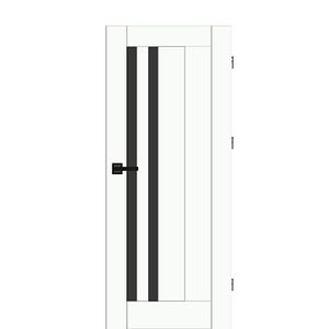 Usa de interior cu geam, gri, stanga, mdf, 206 x 68 cm, toc inclus  Vivo