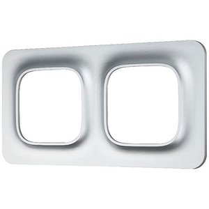 Placa dubla decorativa KENNET JACOBSEN, ABS, argintiu