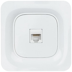 Priza RJ45 JACOBSEN, ABS, alb