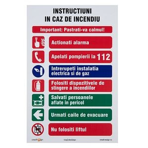 Indicator Instructructaj In Caz De Incendiu